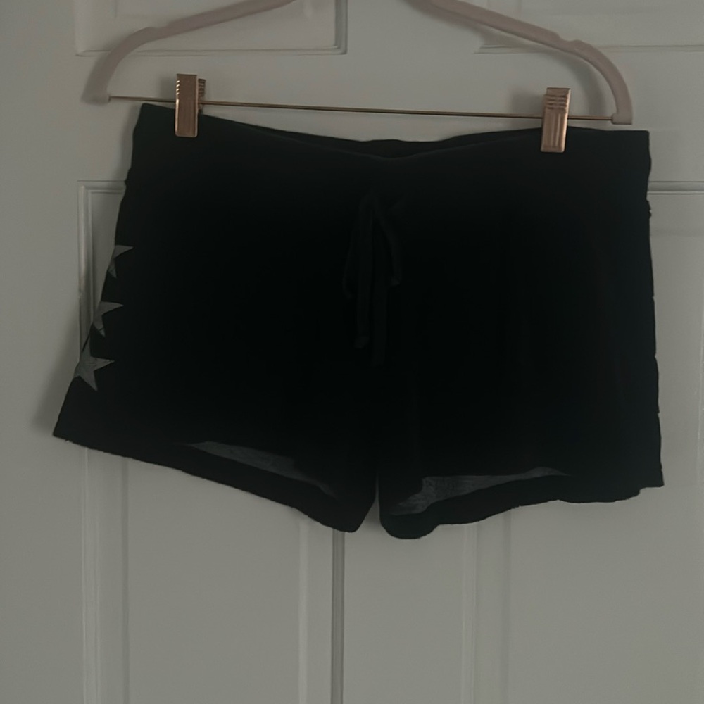 Black Hard Tail terry shorts